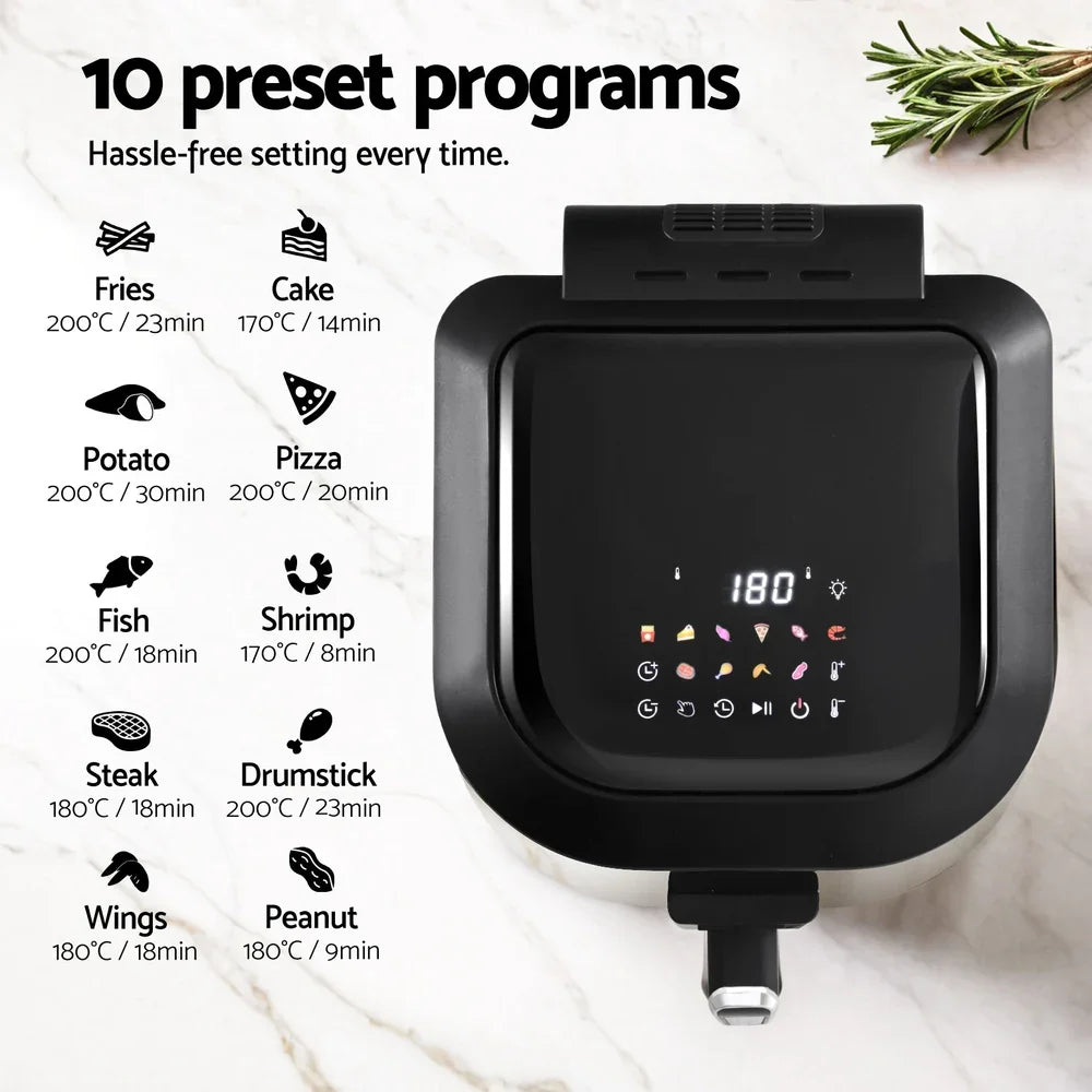 Devanti 5.5L Air Fryer & Grill LCD Fryers 1500W - Flea Market