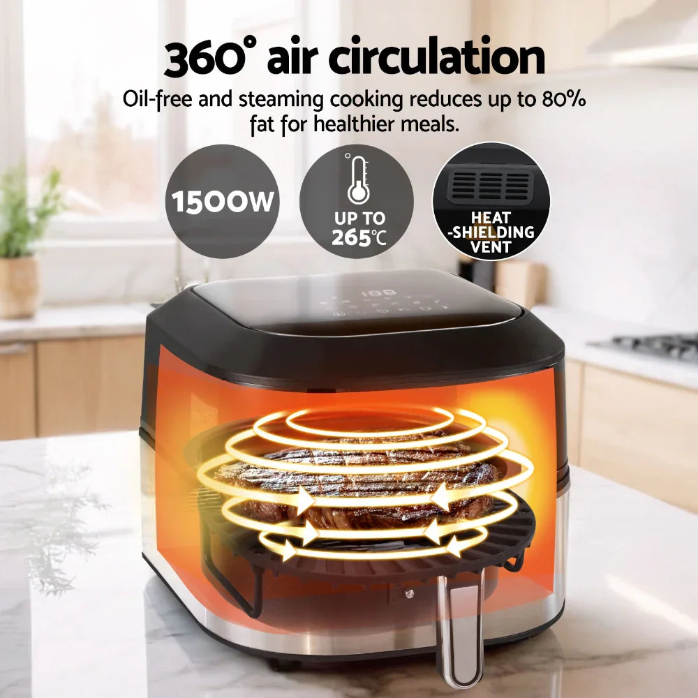 Devanti 5.5L Air Fryer & Grill LCD Fryers 1500W - Flea Market