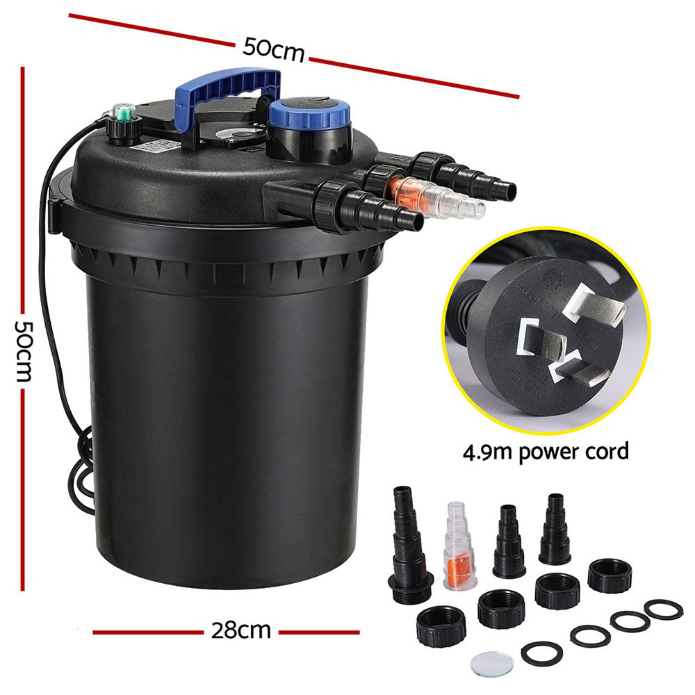 Pond Filter 10000L/H External Canister UV Sterilizer 25L - Giantz
