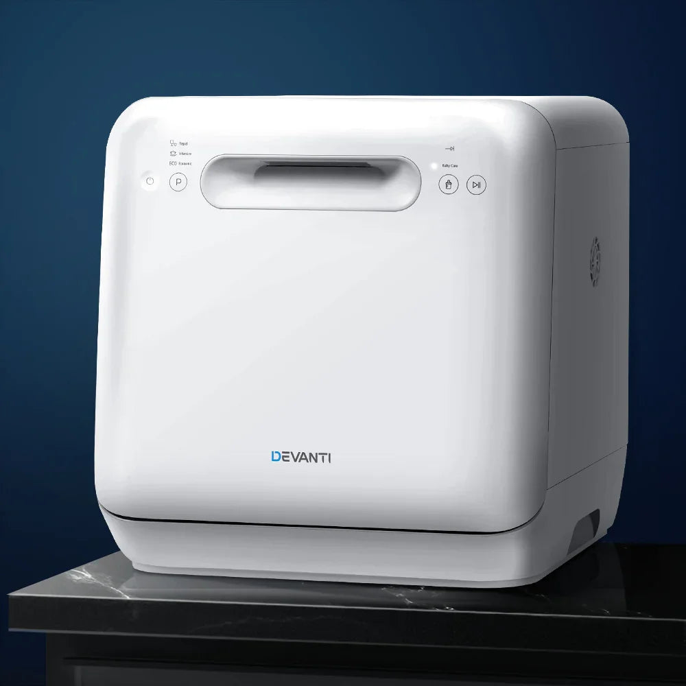 Devanti 3 Place Benchtop Dishwasher - White