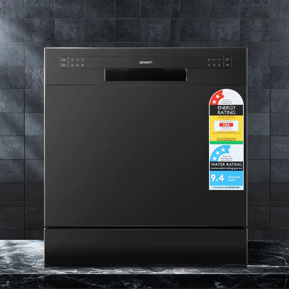 Devanti 8 Place Benchtop Dishwasher - Black