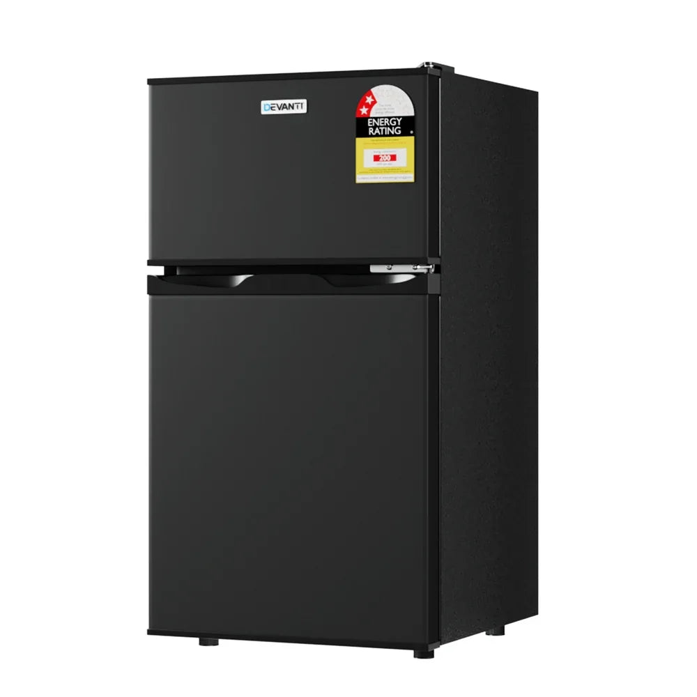 Devanti 85L Bar Fridge with Freezer - Black
