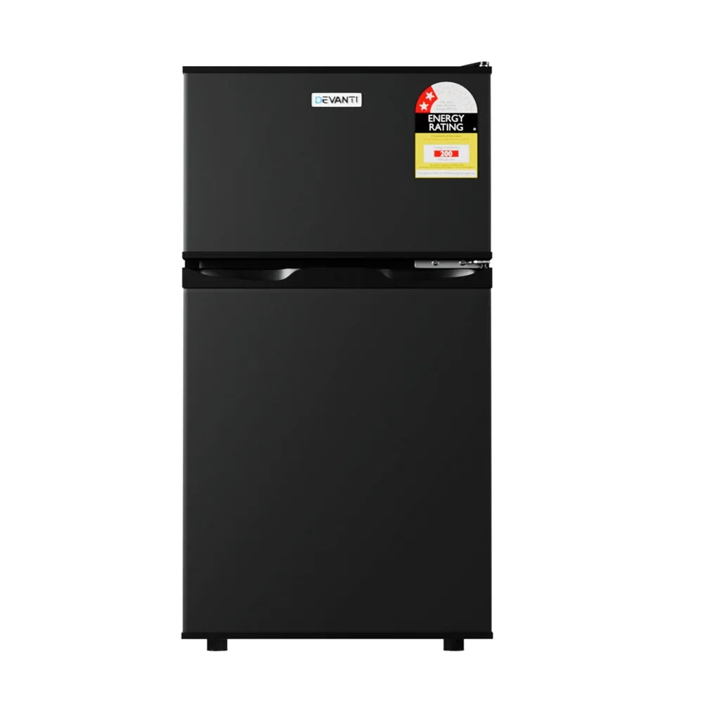 Devanti 85L Bar Fridge with Freezer - Black