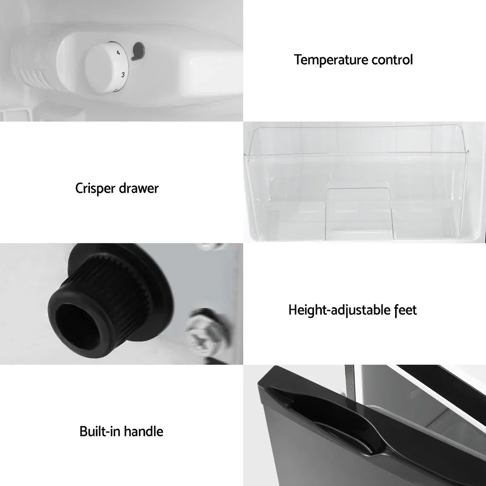 Devanti 85L Bar Fridge with Freezer - Black