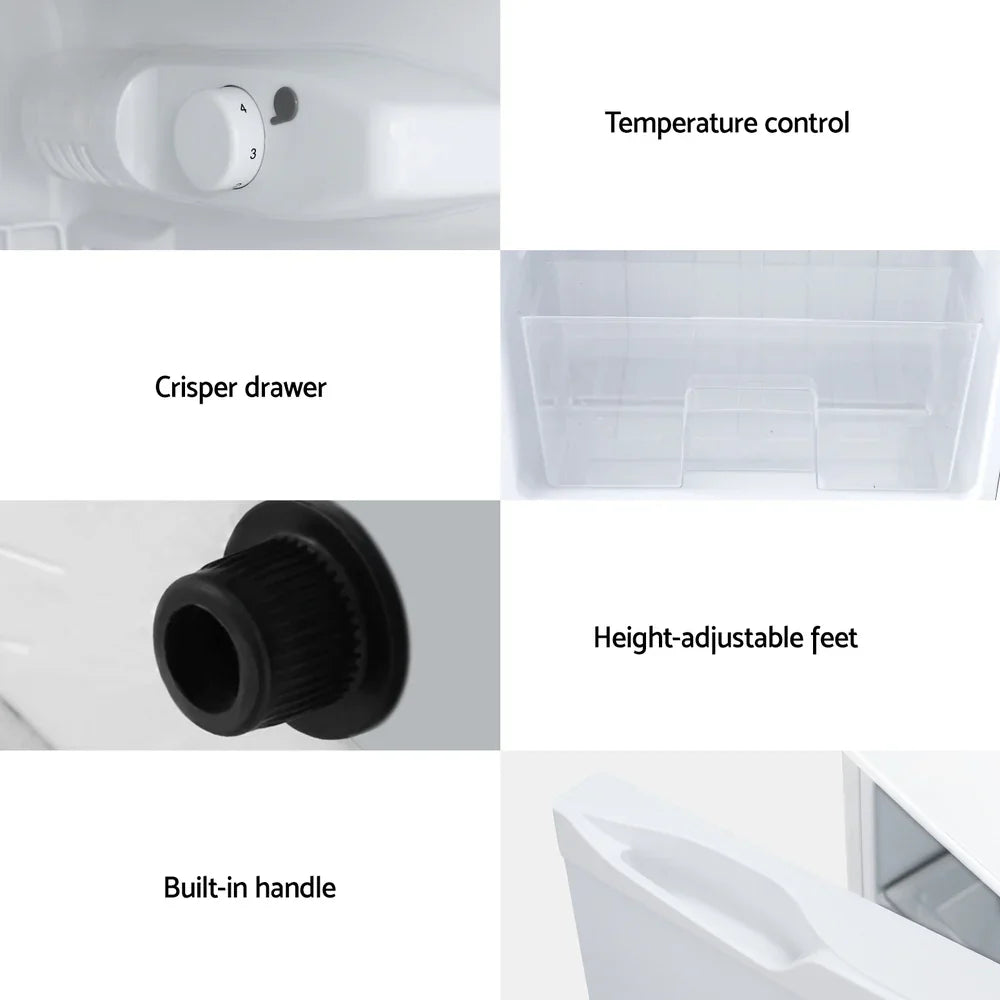 Devanti 85L Bar Fridge with Freezer - White