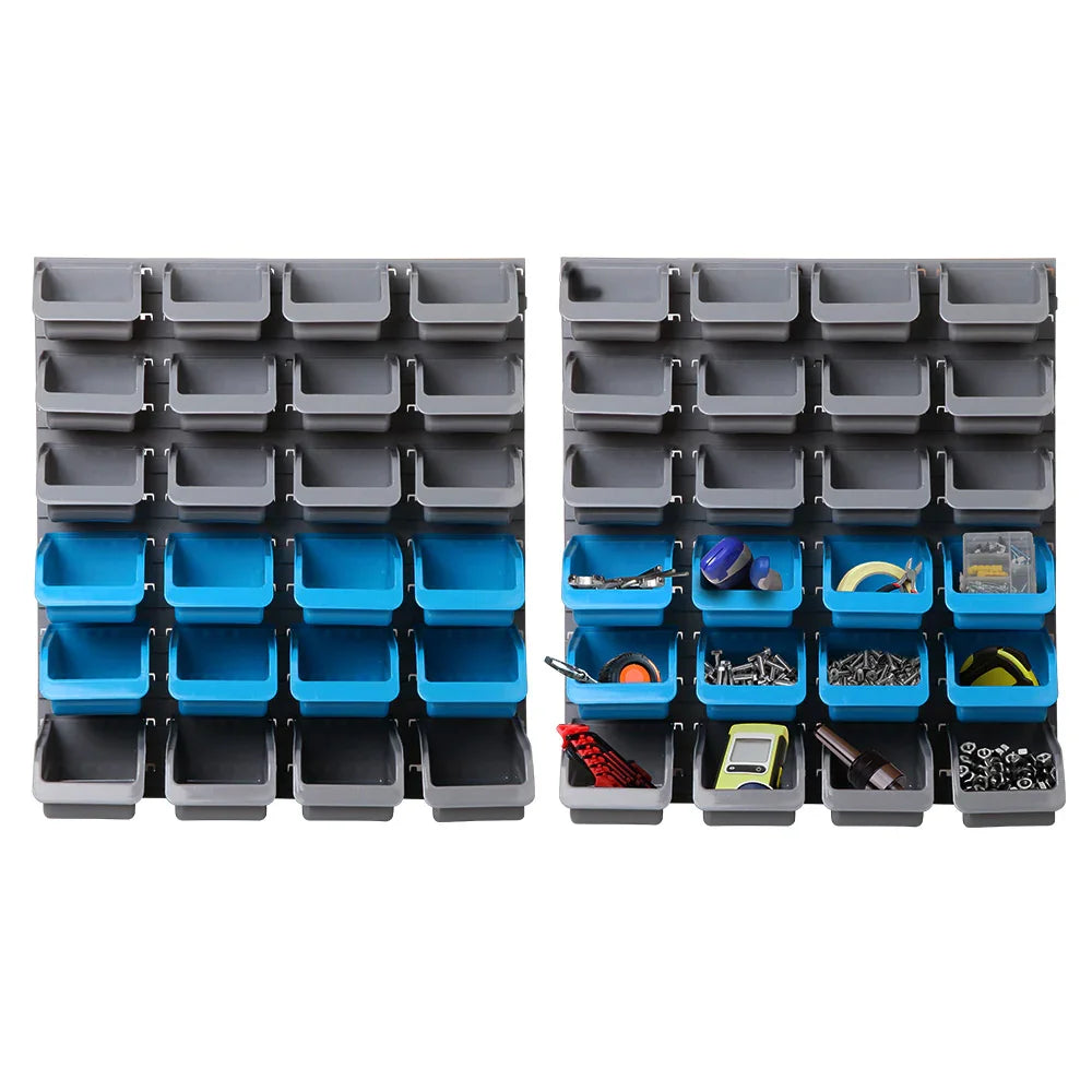 Giantz 48 Storage Bin Rack Wall Mounted Steel Board - Flea Market