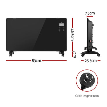 Devanti Electric Convection Heater Black 2000W - Flea Market