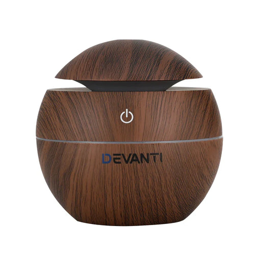Devanti Aroma Diffuser Aromatherapy Dark Wood 130ml - Flea Market
