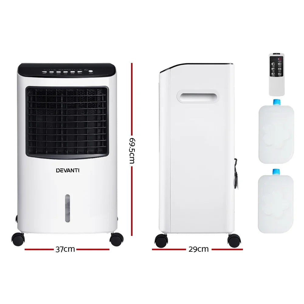 Devanti 8L Evaporative Air Cooler - Energy Efficient Cooling