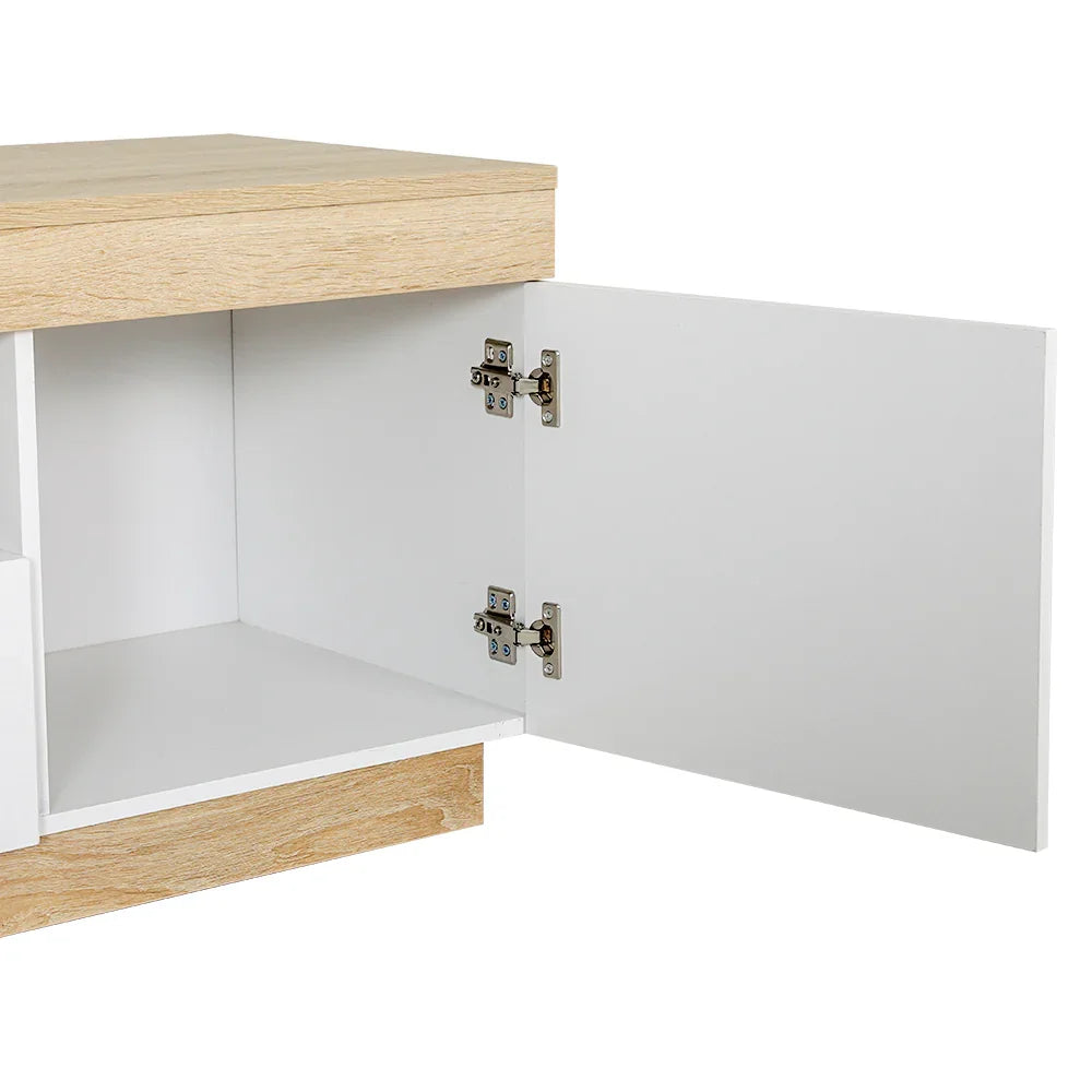 Artiss TV Cabinet Entertainment Unit Stand 180CM White Wood - Flea Market