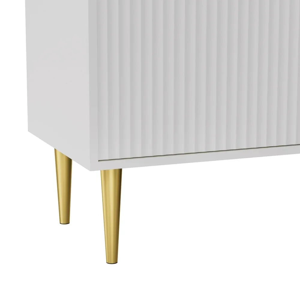 Artiss TV Cabinet Entertainment Unit Stand Storage 180CM White - Flea Market