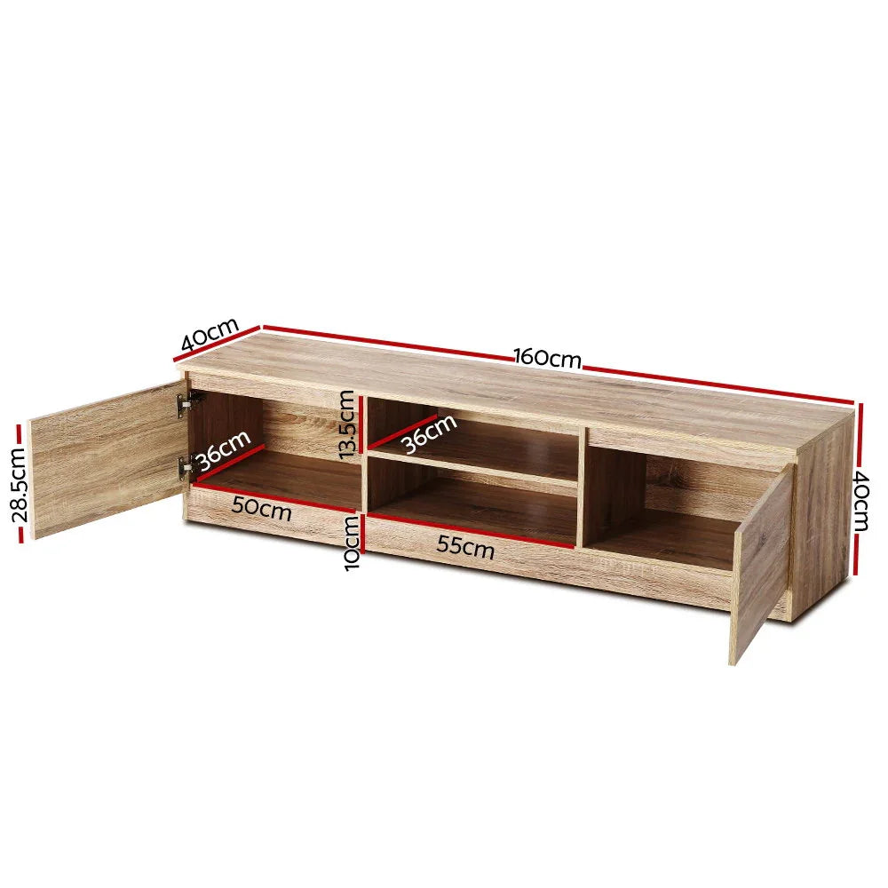Artiss TV Cabinet Entertainment Unit 160cm Pine Charles - Flea Market