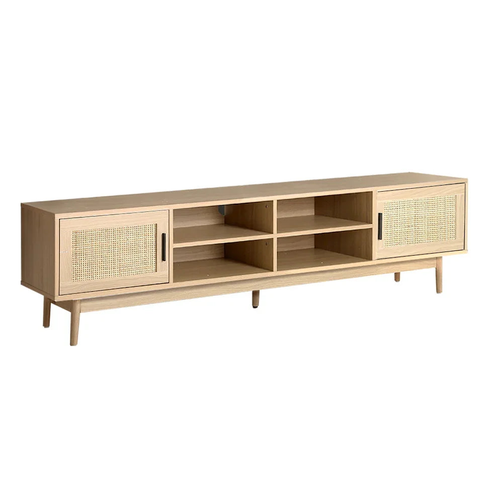 Artiss TV Cabinet Entertainment Unit 180cm Rattan Cole - Flea Market