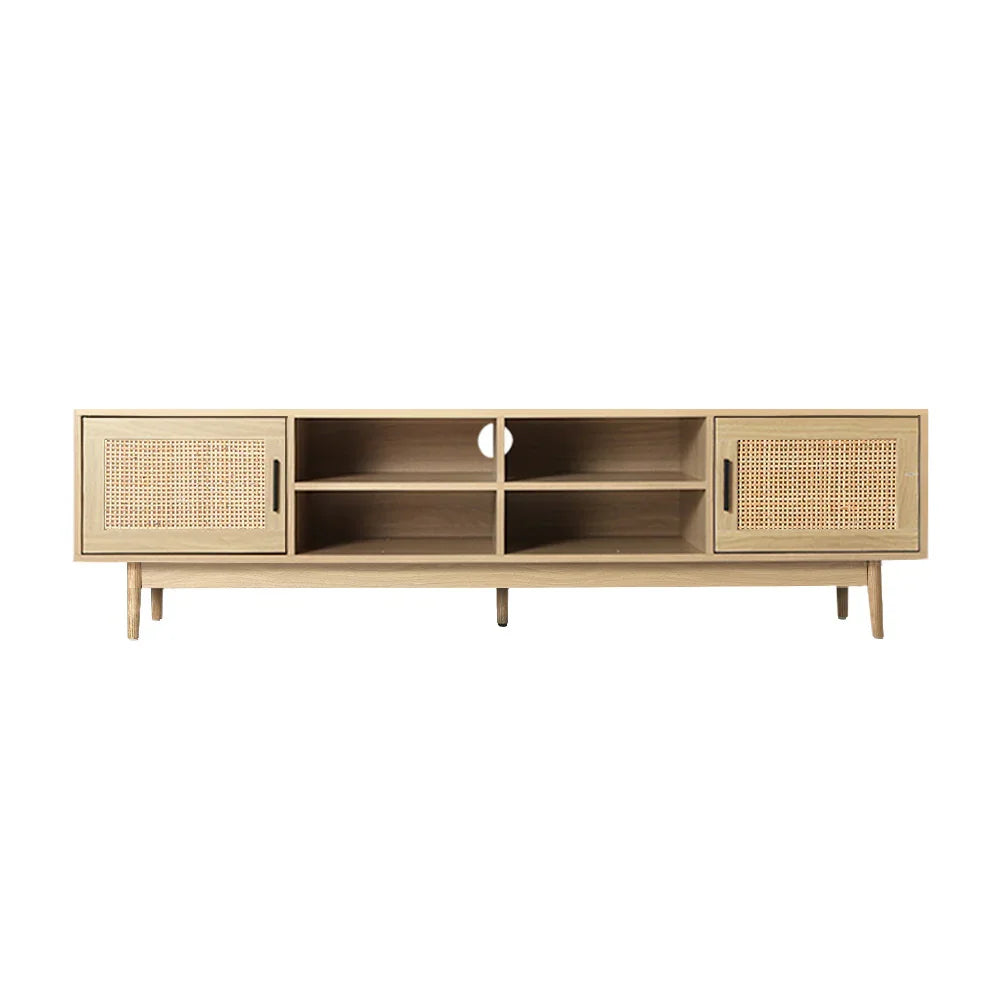 Artiss TV Cabinet Entertainment Unit 180cm Rattan Cole - Flea Market