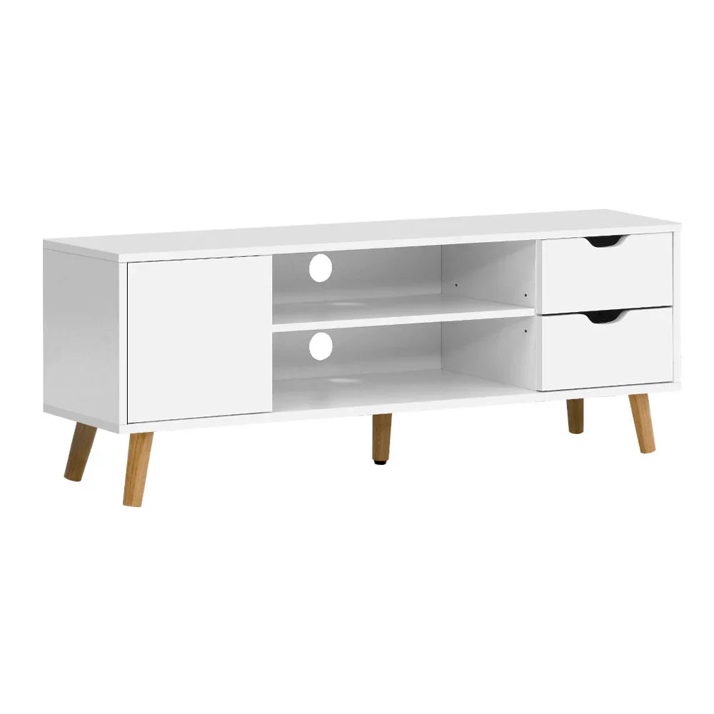 Artiss TV Cabinet Entertainment Unit 120cm White Larin - Flea Market