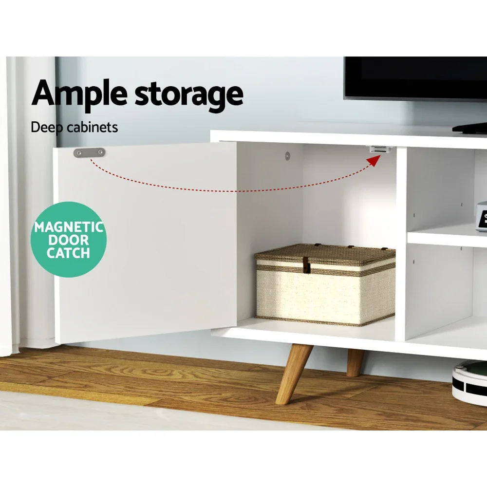 Artiss TV Cabinet Entertainment Unit 120cm White Larin - Flea Market