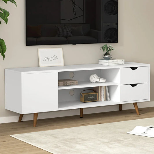 Artiss TV Cabinet Entertainment Unit 120cm White Larin - Flea Market