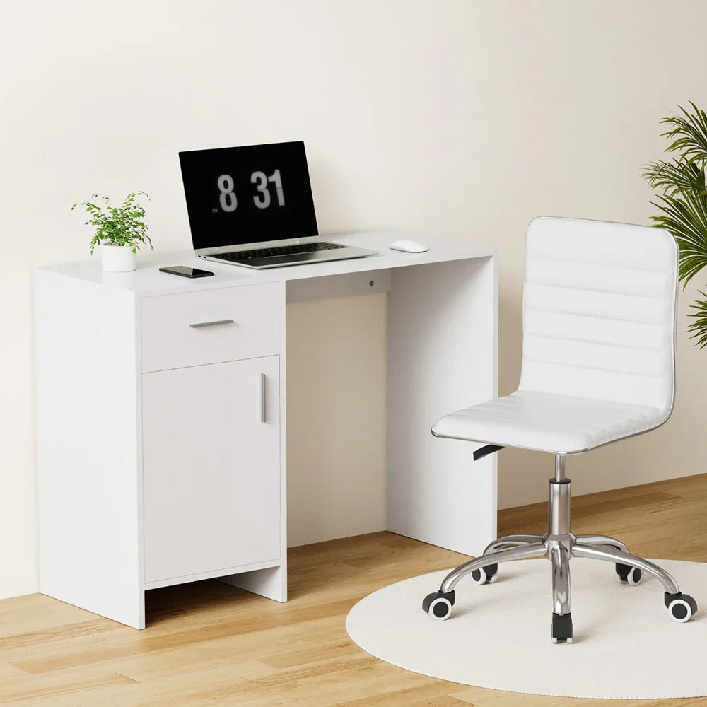 Artiss Office Set - 100cm White - Flea Market