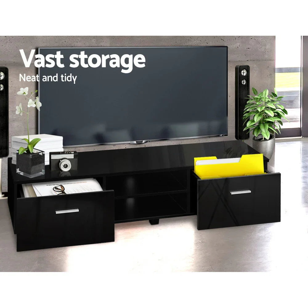 Artiss Entertainment Unit TV Cabinet 140cm Black Jim - Flea Market