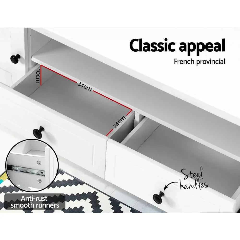 Artiss TV Cabinet Entertainment Unit 160cm White Kubi - Flea Market