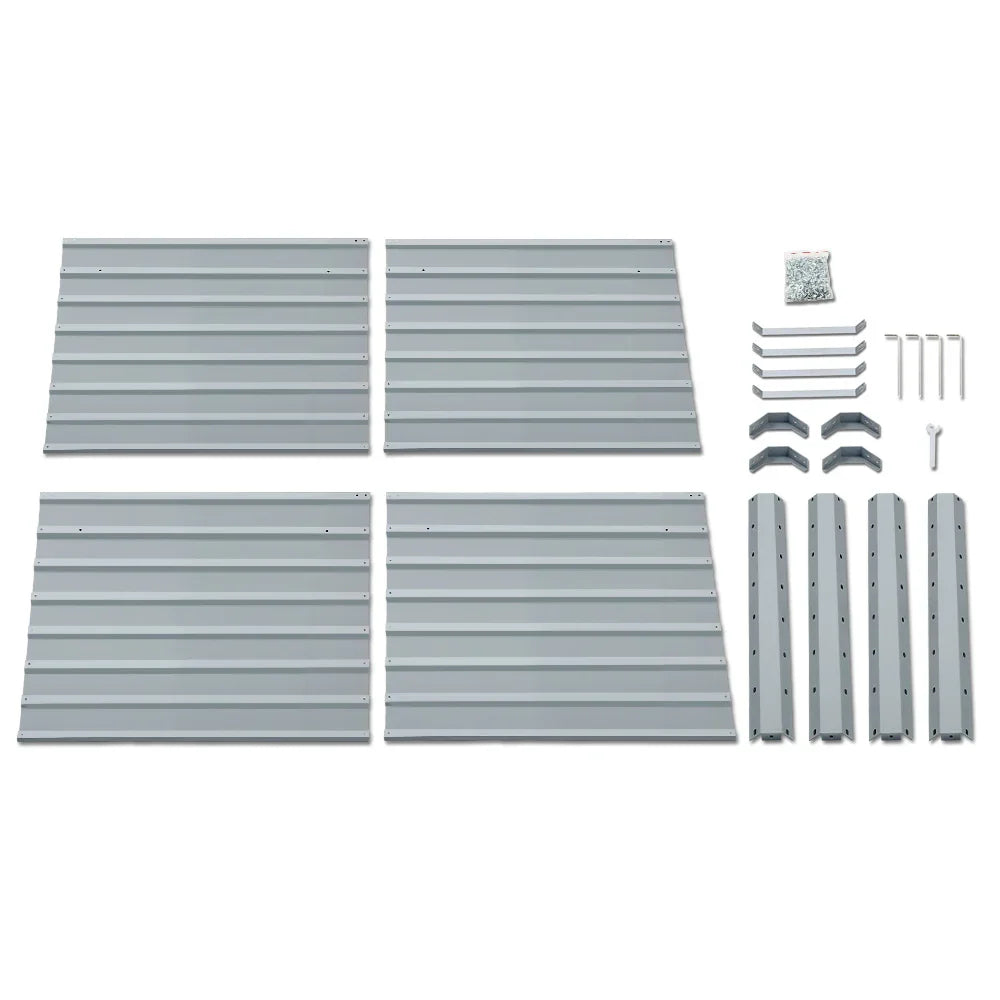 Green Fingers 2x Garden Bed 100x100x77cm Planter Box Raised Container Galvanised