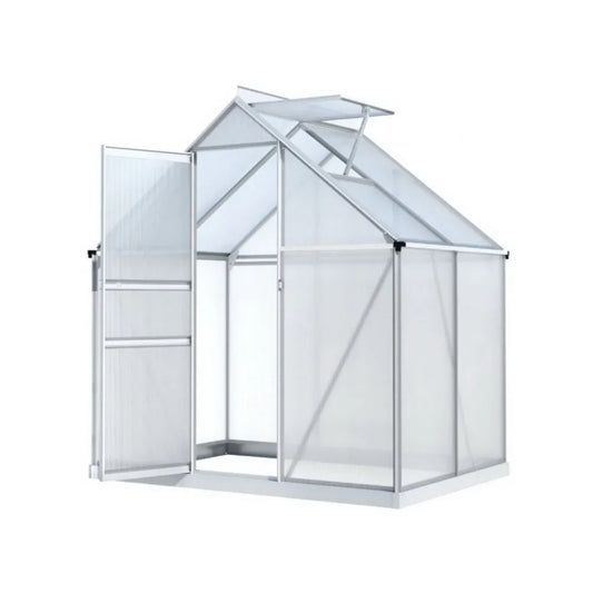 Green Fingers Greenhouse Aluminium Polycarbonate Premium Garden Storage Shed 1.3Mx1.9Mx2.0M - Flea Market