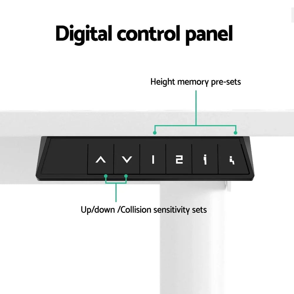 Artiss Electric 140cm Adjustable Standing Desk - White - Flea Market