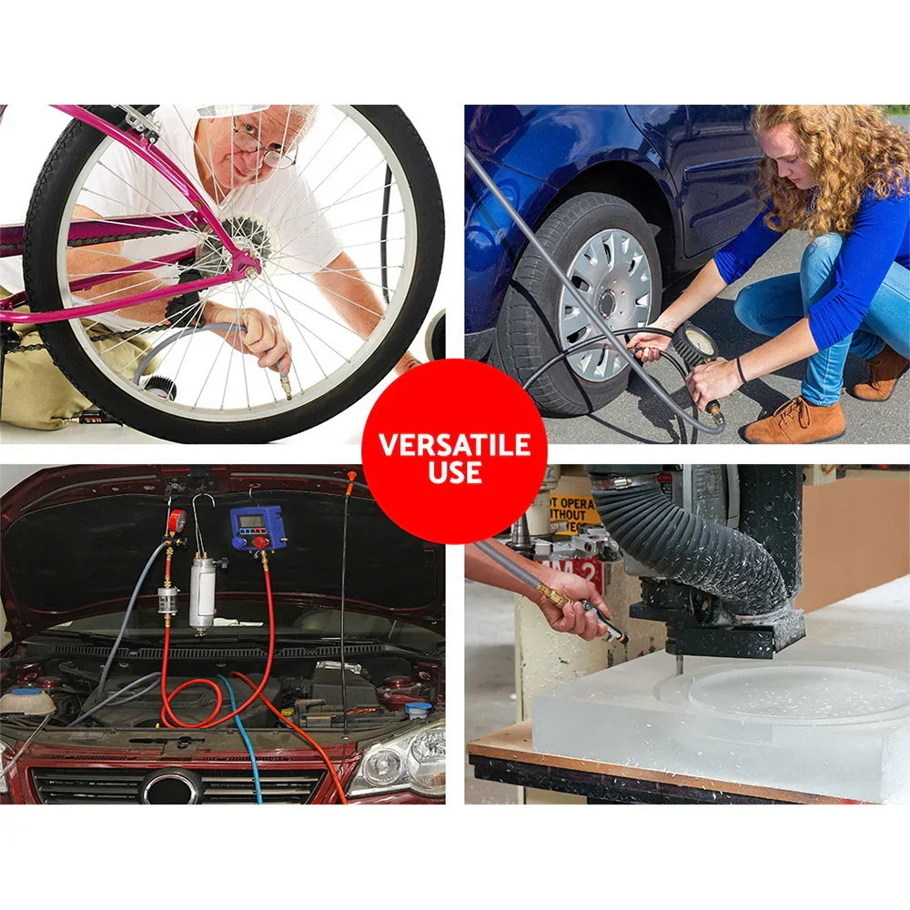 Giantz 20m Retractable Air Hose Reel Wall Mount Swivel Compressor