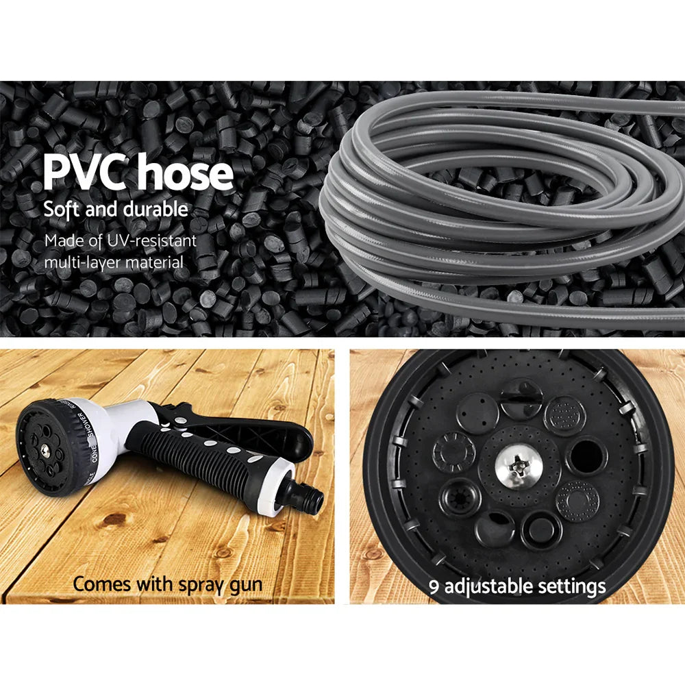 Water Hose Reel 30M Retractable Garden Auto Rewind Spray Gun - Flea Market