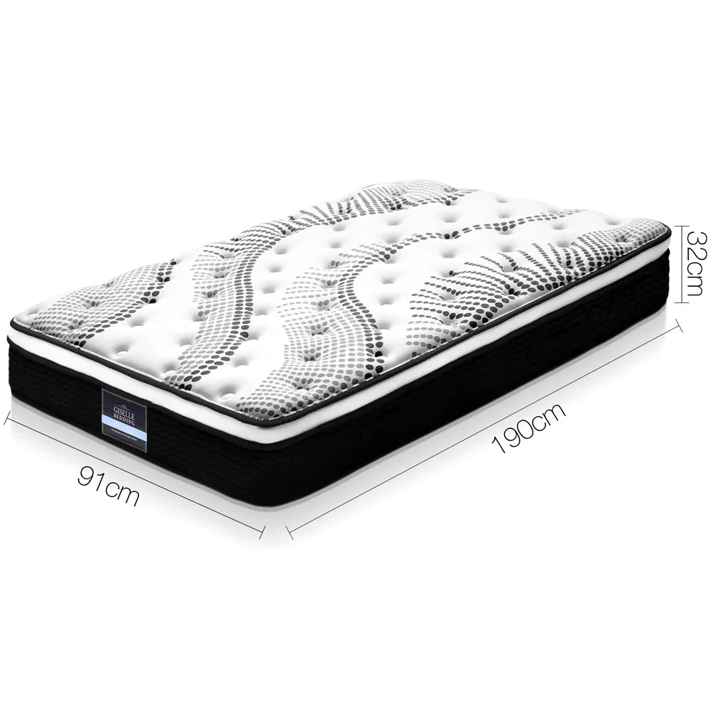Giselle Bedding 32cm Mattress Euro Top Single - Flea Market