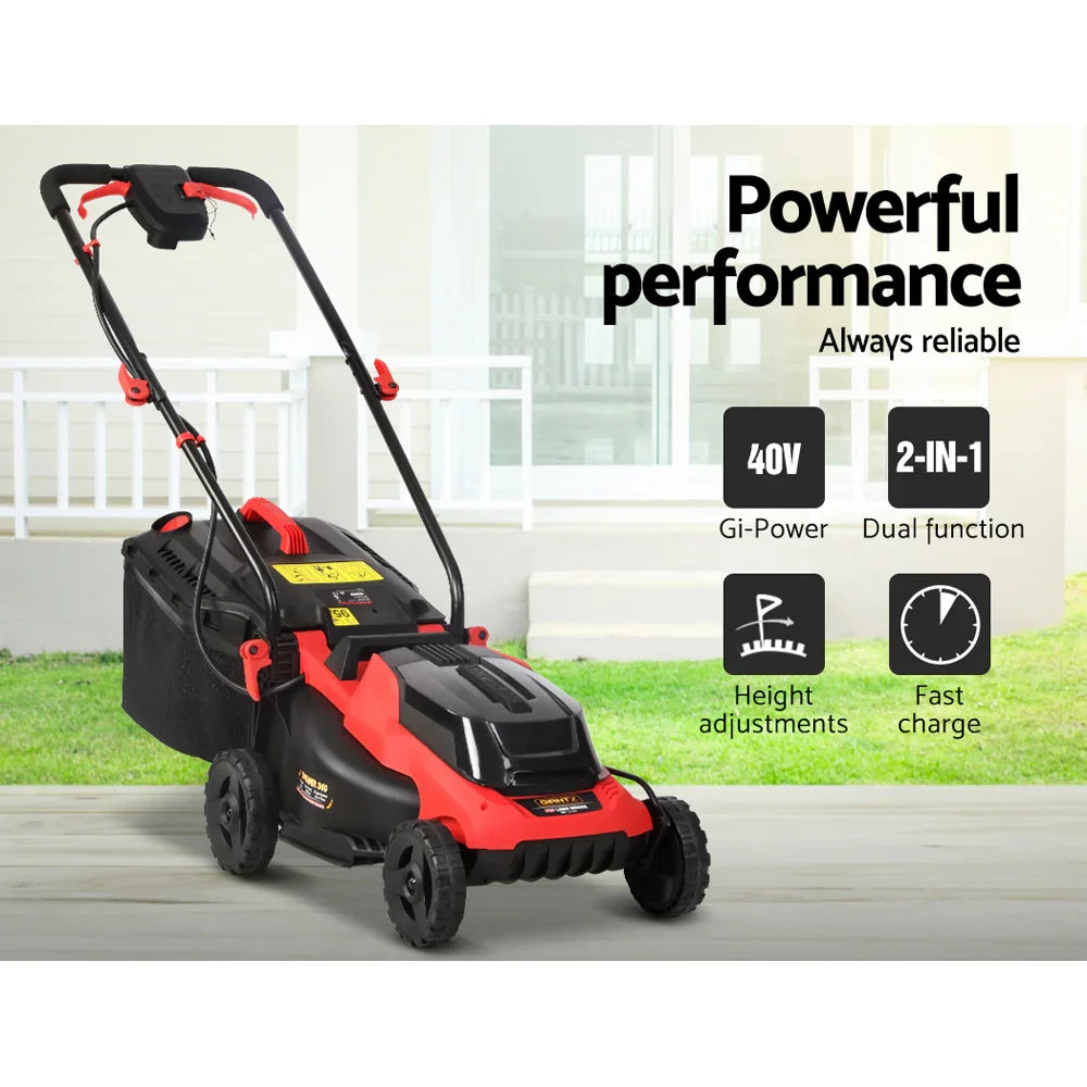 Giantz 40V Cordless Electric Lawn Mower 34cm Battery Powered