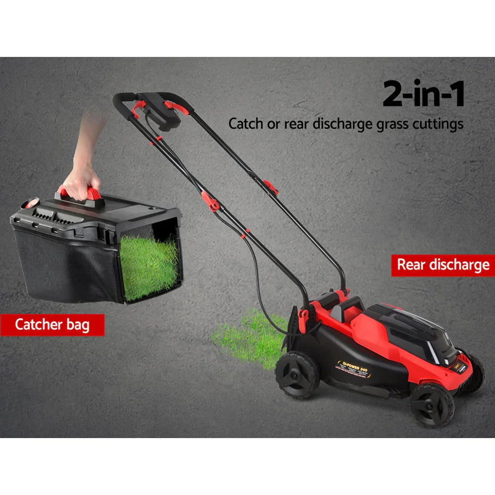 Giantz 40V Cordless Electric Lawn Mower 34cm Battery Powered