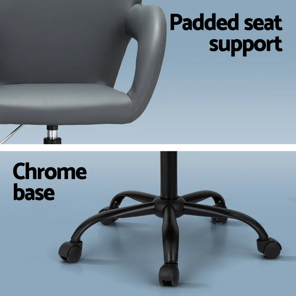 Artiss Office Chair Mid Back Grey - Flea Market