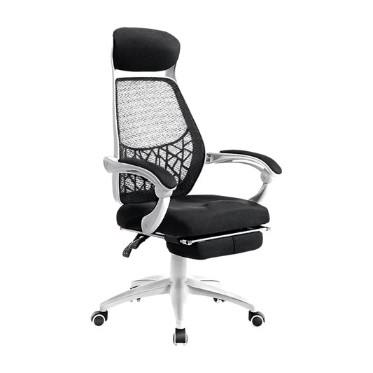 Artiss Mesh Office Chair Recliner Black White - Flea Market