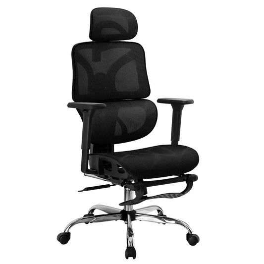 Artiss Ergonomic Office Chair Footrest Black - Flea Market