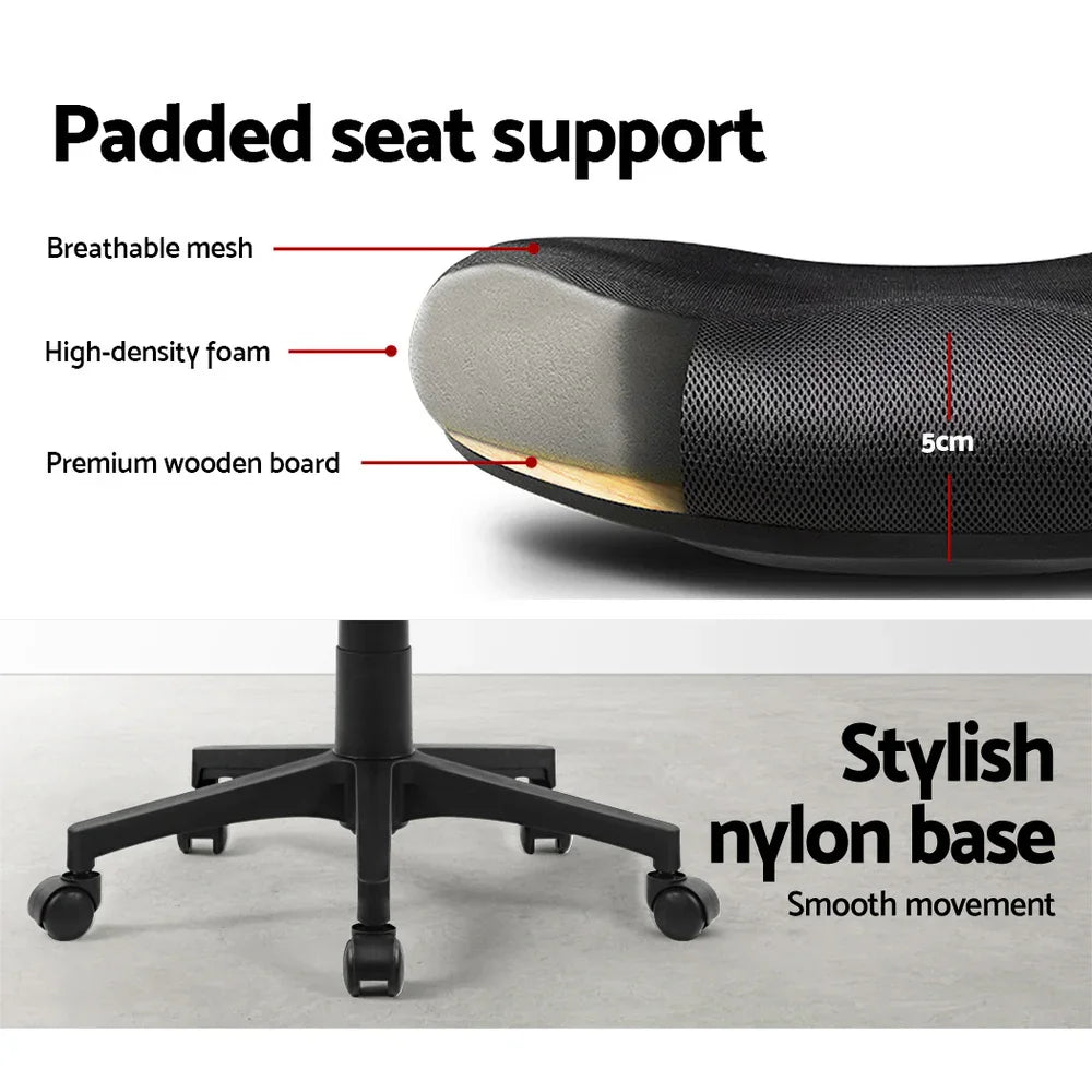 Artiss Mesh Office Chair Mid Back Black - Flea Market