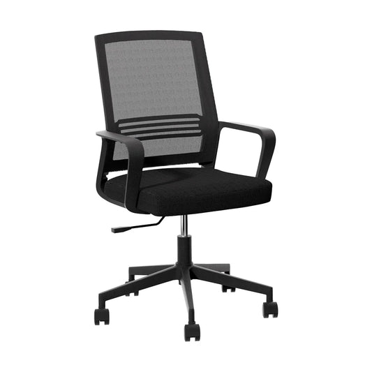 Artiss Mesh Office Chair Computer Gaming Desk Chairs Work Study Mid Back Black - Flea Market