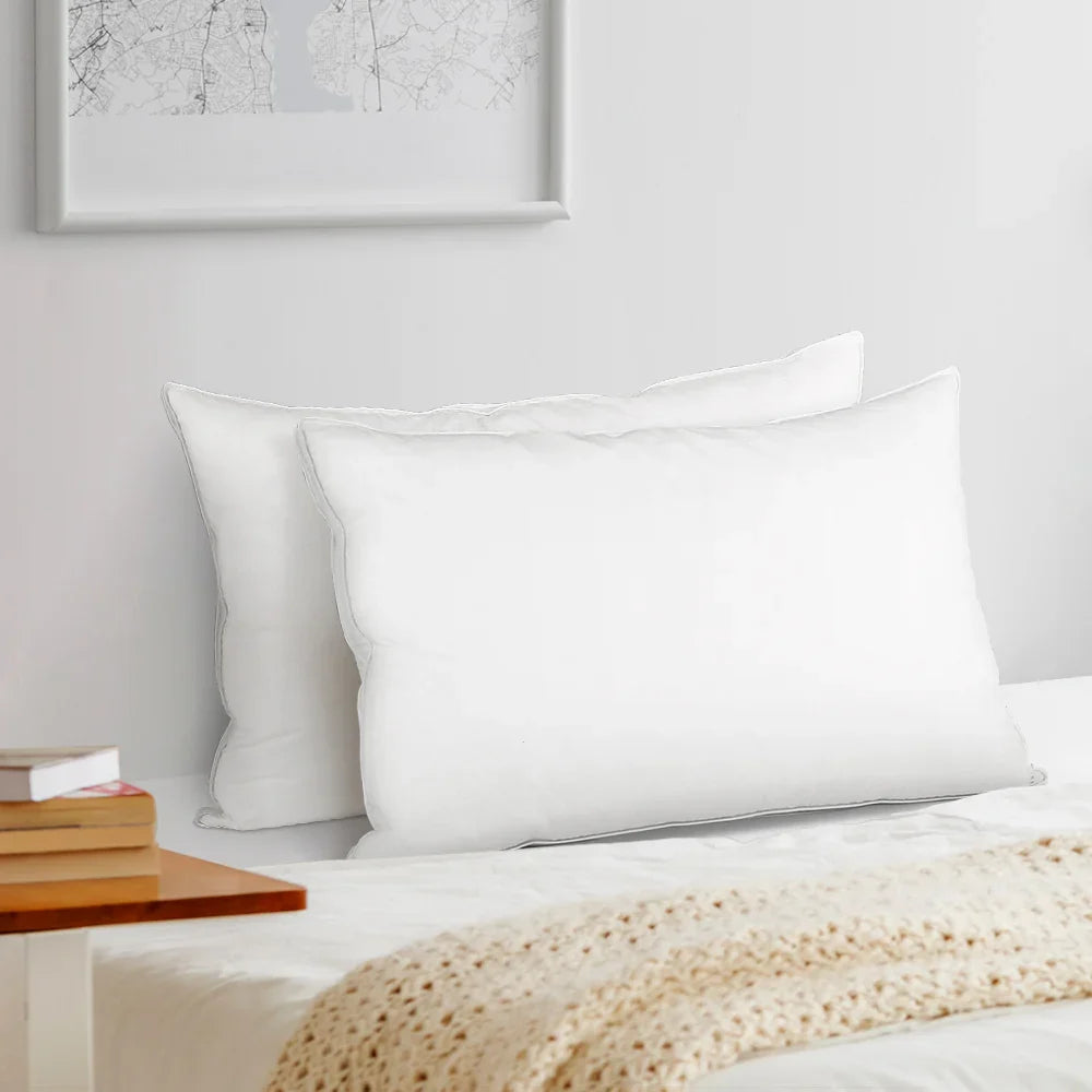 Giselle Bedding Duck Feather Down Pillow Luxury Twin Pack - Flea Market
