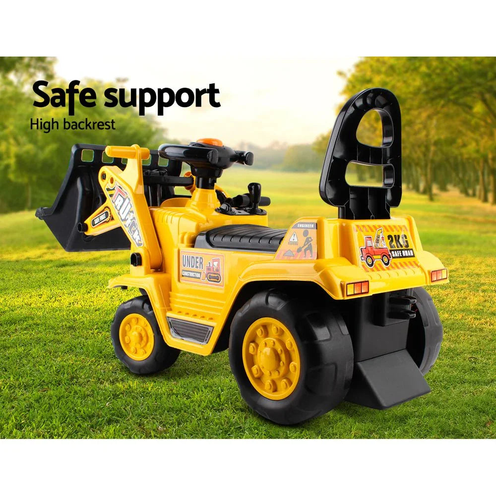 Keezi Kids Ride On Excavator Bulldozer - Sandpit Digger Car Pretend Play Toy