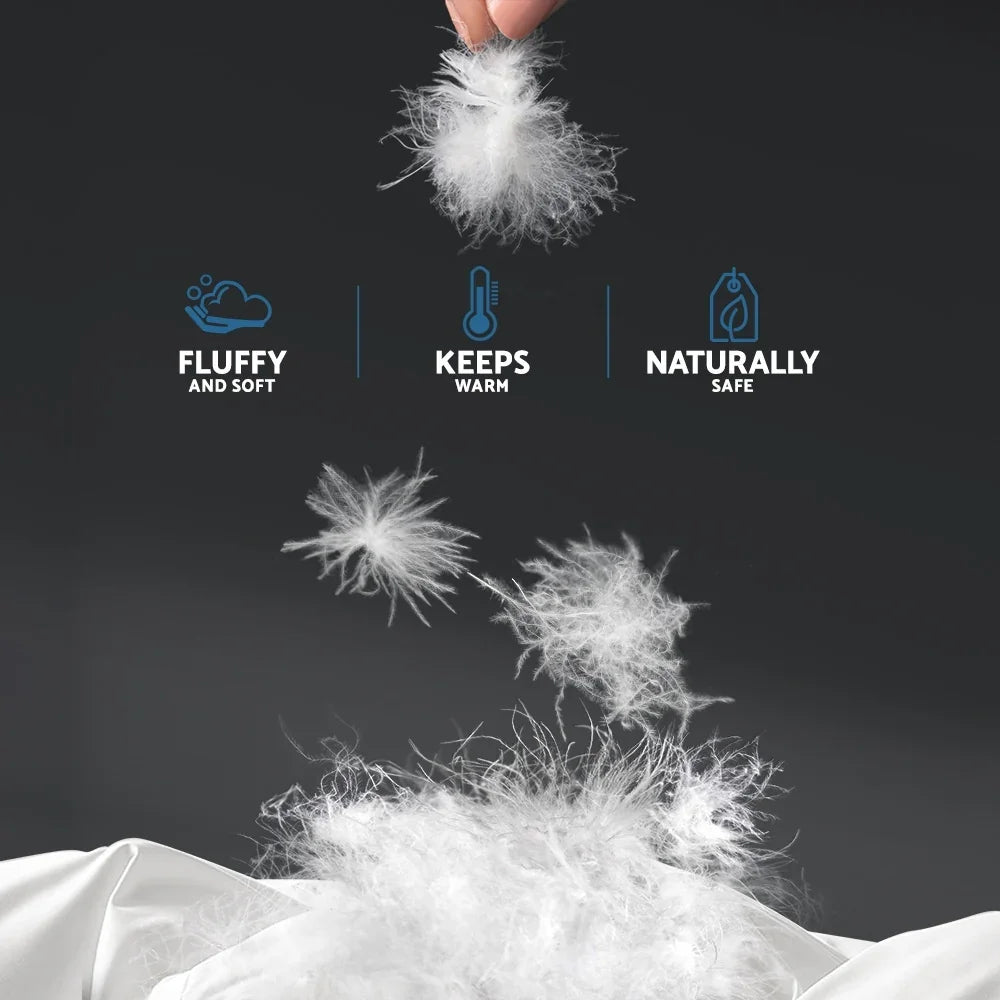 Giselle Bedding 700GSM Duck Down Feather Quilt King - Luxury Duvet for All Seasons