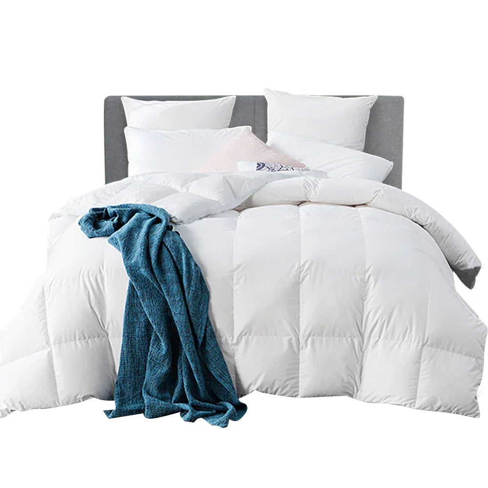 Giselle Bedding 800GSM Goose Down Feather Quilt King - Luxury Duvet for All Seasons
