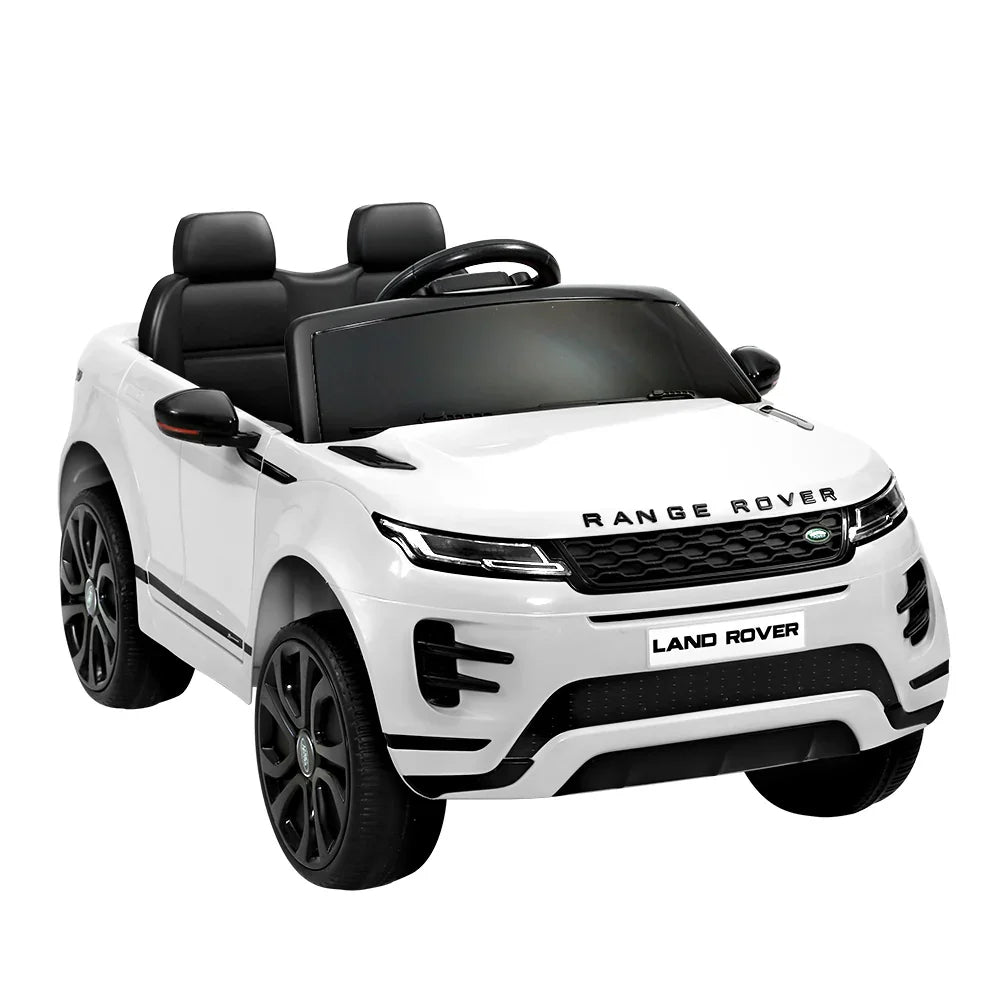 Licensed Land Rover Kids Electric Ride On Car - White 12V SUV with Remote