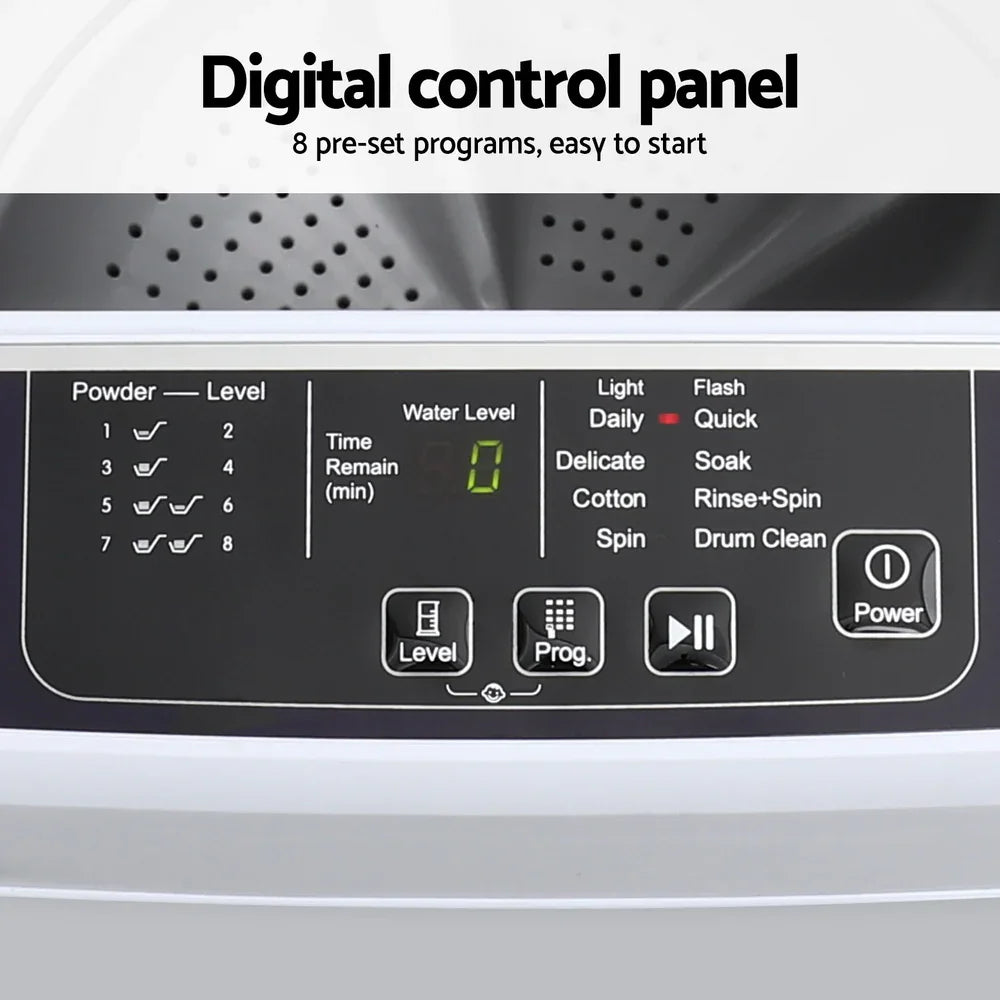 Devanti 6kg Top Load Washing Machine - White