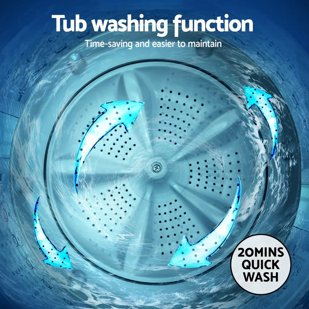 Devanti 6kg Top Load Washing Machine - White