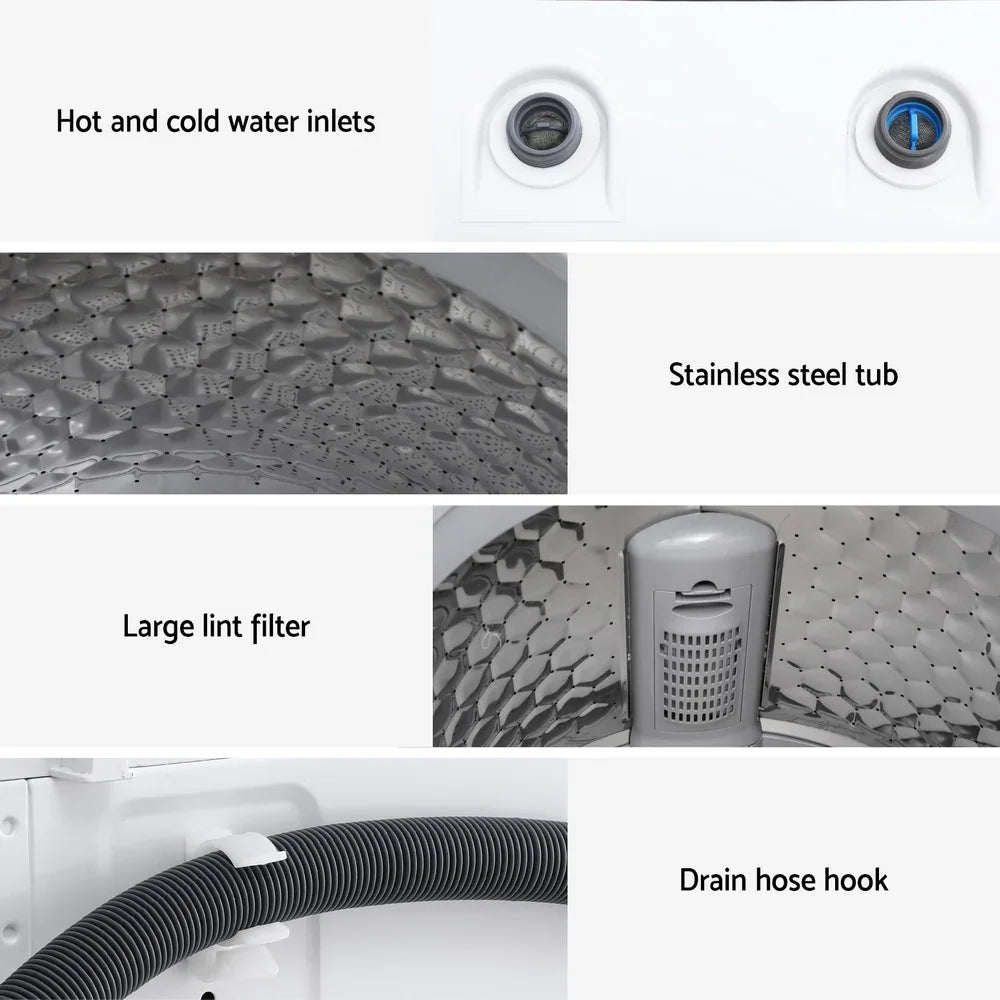 Devanti 6kg Top Load Washing Machine - White