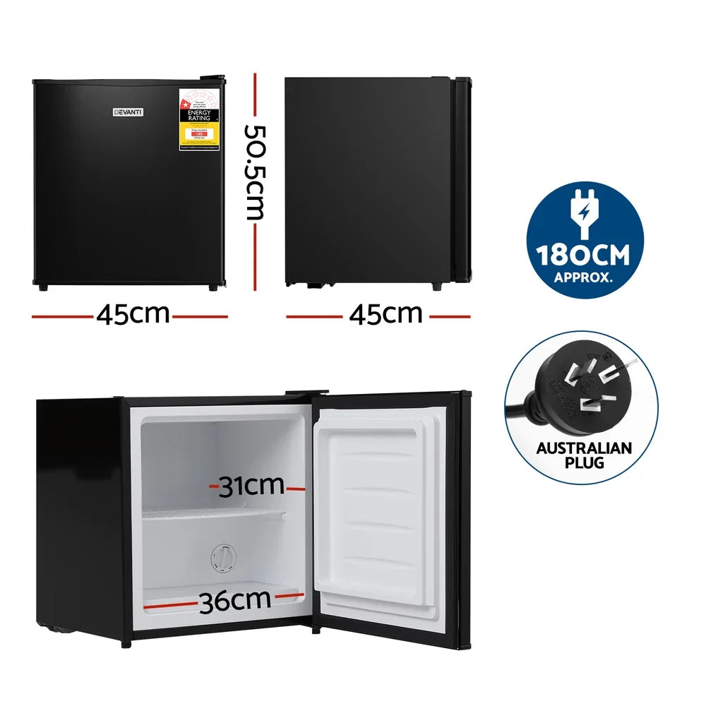 Devanti 31L Upright Freezer - Black