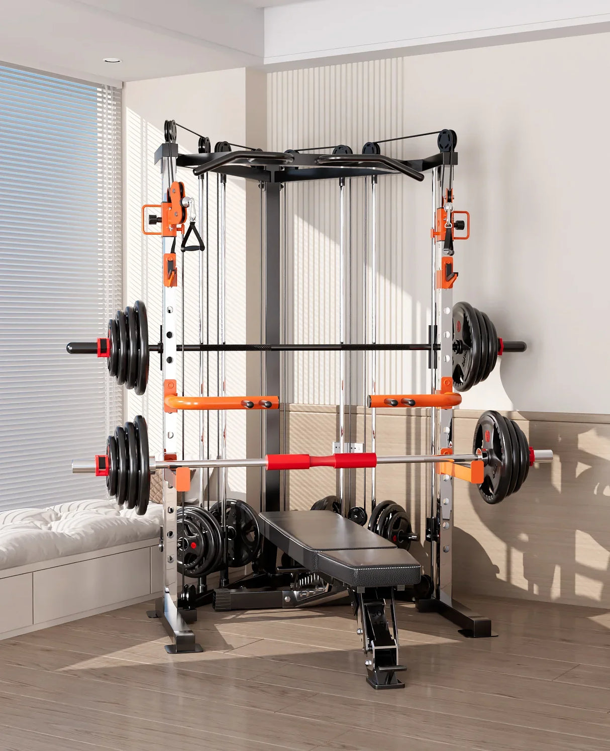 SmartFit C3 Max Multi-Functional Trainer 130kg - Smith Machine with Pin-Loaded Weights