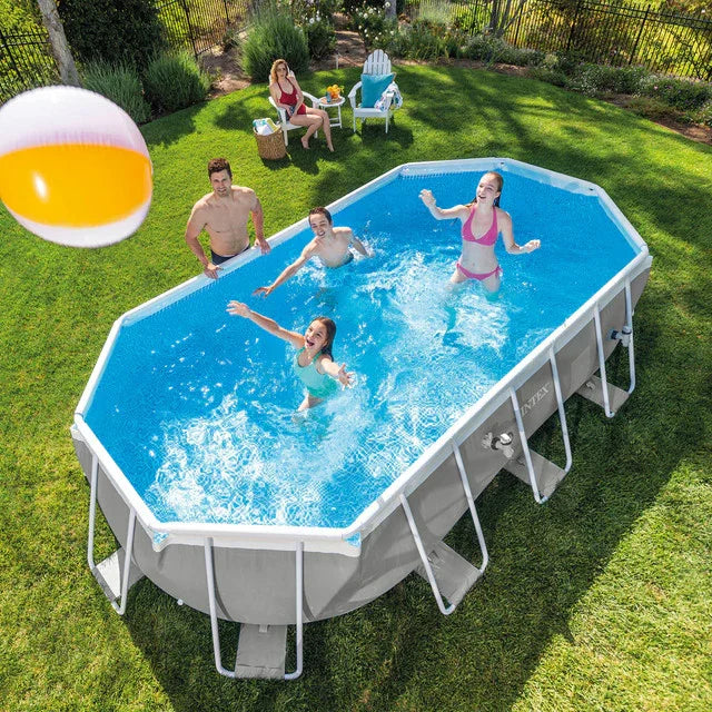 Intex 503x274x122cm Prism Frame Pool - 16ft Rectangular with Pump
