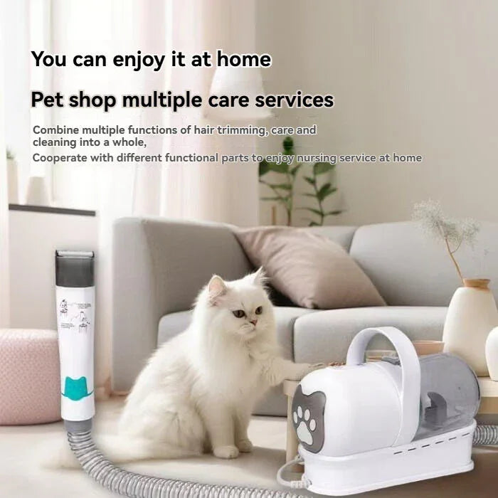 7-in-1 Pet Grooming Vacuum - Low Noise Hair Removal System