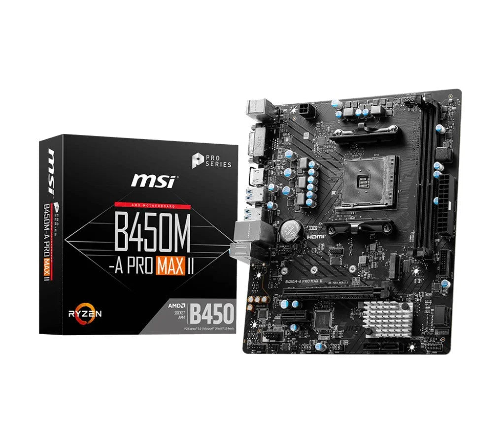MSI B450M-A PRO MAX II Motherboard AMD AM4 DDR4 Micro-ATX